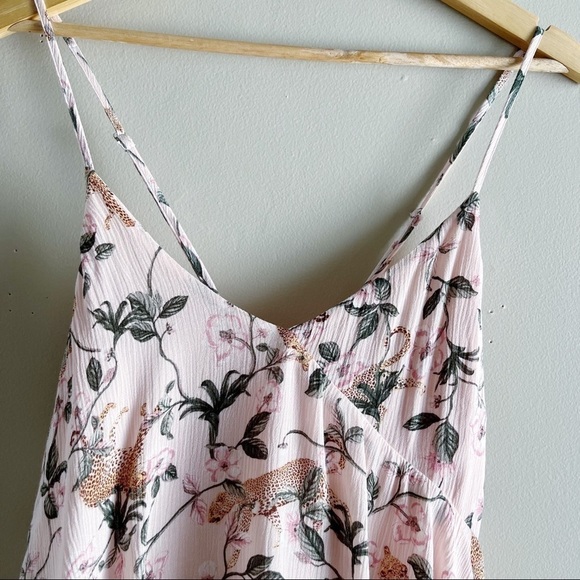 NWT Minkpink • Wild Leopard‎ Ruffle Midi Dress in Pink, Size Small - Picture 4 of 16